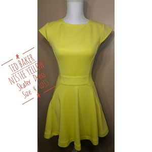 Ted Baker Nistee Yellow Skater Dress Size 4 (US)
